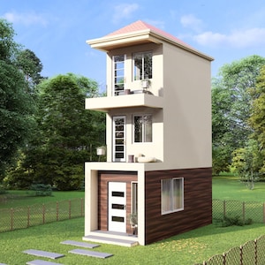 3x6 Meters House Floorplan | 2 Bedroom Small House | Floorplan and Elevation of a 3 Story House