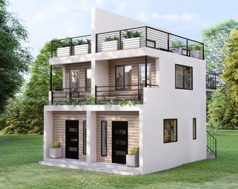 3x6 Meters House Floorplan and Elevation | 1 Bedroom Small House Plan 2 Story | Roof-Top