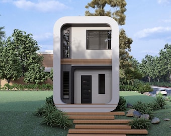 Tiny House Floorplan | 4x5 Meters House Plan | 1 Bedroom Small House Plan | 2 Story House