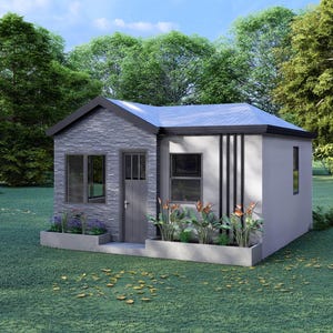 Tiny House Floorplan | 5x5 Meters House Plan | 1 Bedroom Small House Plan | 1 Story House