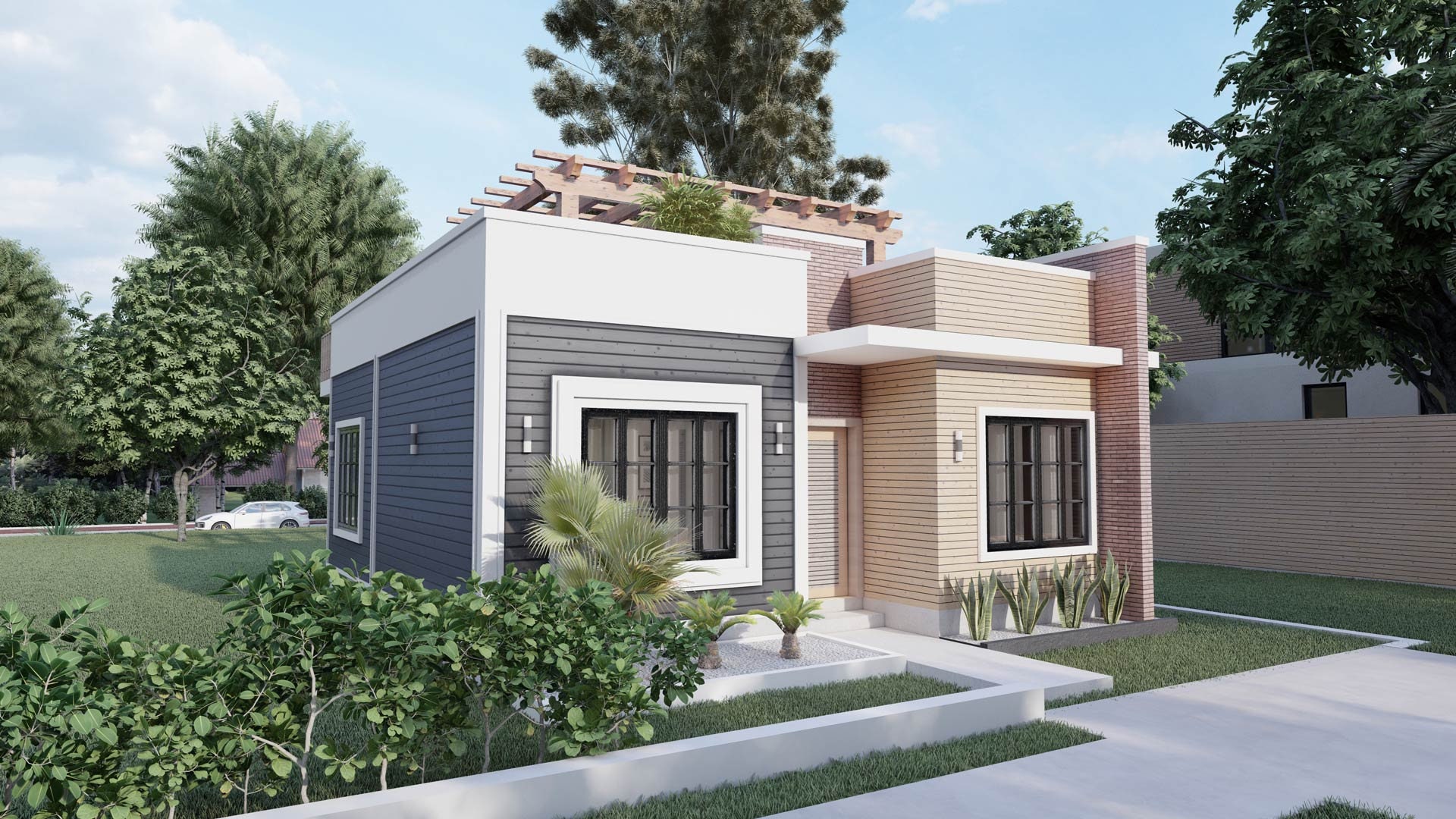 Plano de casa / Plano de casa de 8x9 metros / Plano de casa pequeña de ...