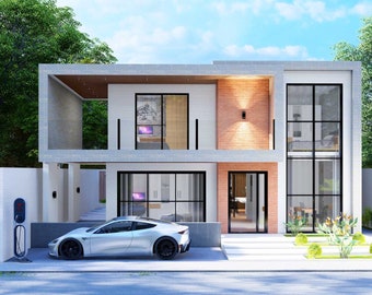 Modern House Floorplan | 9x16 Meters House Plan | 4 Bedroom House Plan | 2 Story House