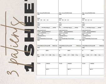 Med Surg/Observation Report Sheet