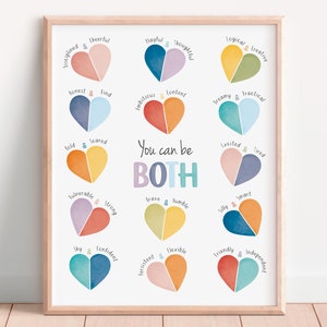 You Can Be Both Poster: Mental Health Decor (Digital Download)