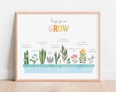 Self-Growth, Mindfulness, Therapy Office Decor, Mental Health, Growth Mindset, Things You Can Grow, CBT, School Counselr, Digital Download