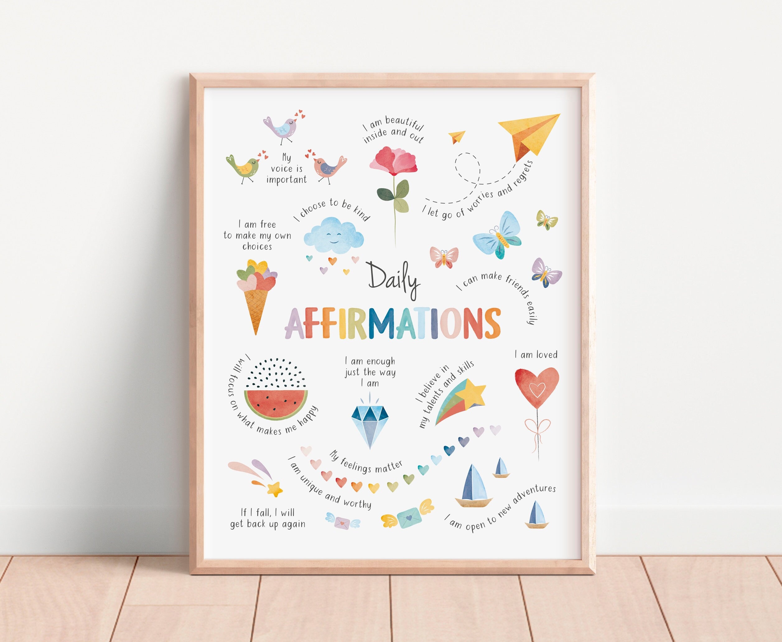 Decorazione da parete motivazionale per bambini, decorazione da parete