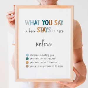 Counseling Office Decor, Therapy Office Decor, School Counselor Wall Art,, Calming Corner Poster, Social Worker Sign, Digital Download