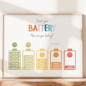 Check your battery, Counselor Gift, School Counselor, Calm Down Corner.