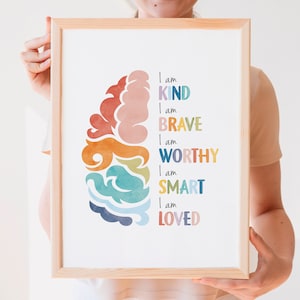 Daily Affirmations, Things to Remember, Therapy Office Decor, Positive Affirmations, Calming Corner, School Psychology, Digital Download