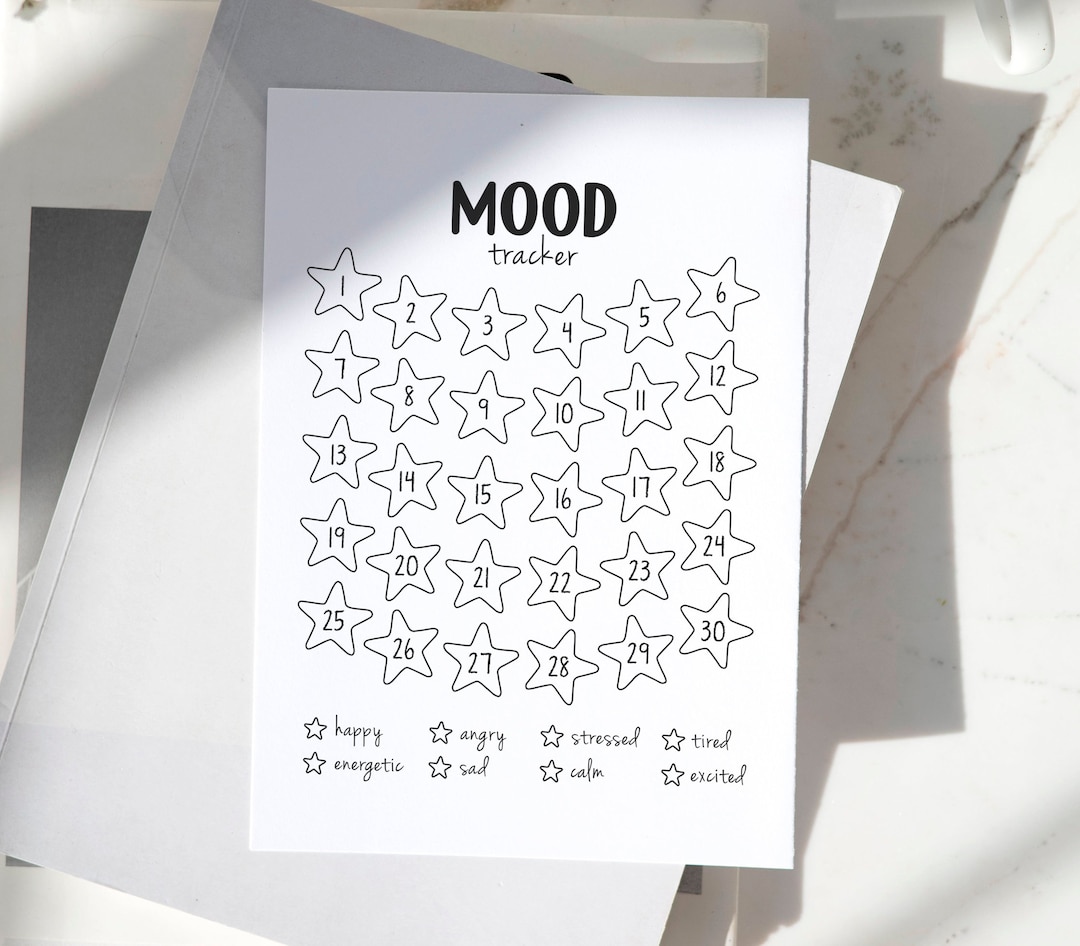 Mood Tracker for Kids, Printable Tracker, Feelings Chart, Daily Mood ...