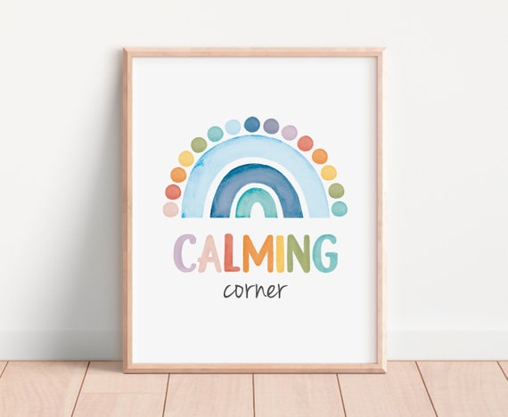Calming Corner Poster, Counseling Office Decor, Classroom Poster, Mental Health Poster, Therapy Office, Classroom Decor, Digital Download
