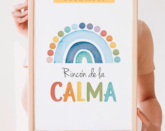 Spanish Calming Corner Sign: Therapy Office Decor (Digital Download)