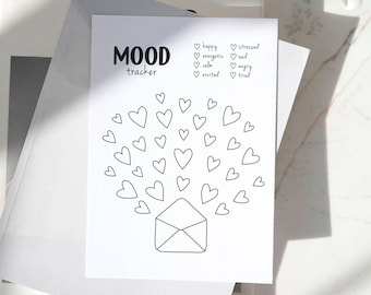 Daily Mood Tracker Printable: Feelings Chart, Journal Page (Digital Download)