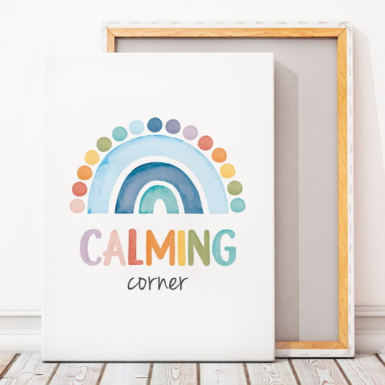 Calming Corner Poster, Counseling Office Decor, Classroom Poster, Mental Health Poster, Therapy Office, Classroom Decor, Digital Download image 5