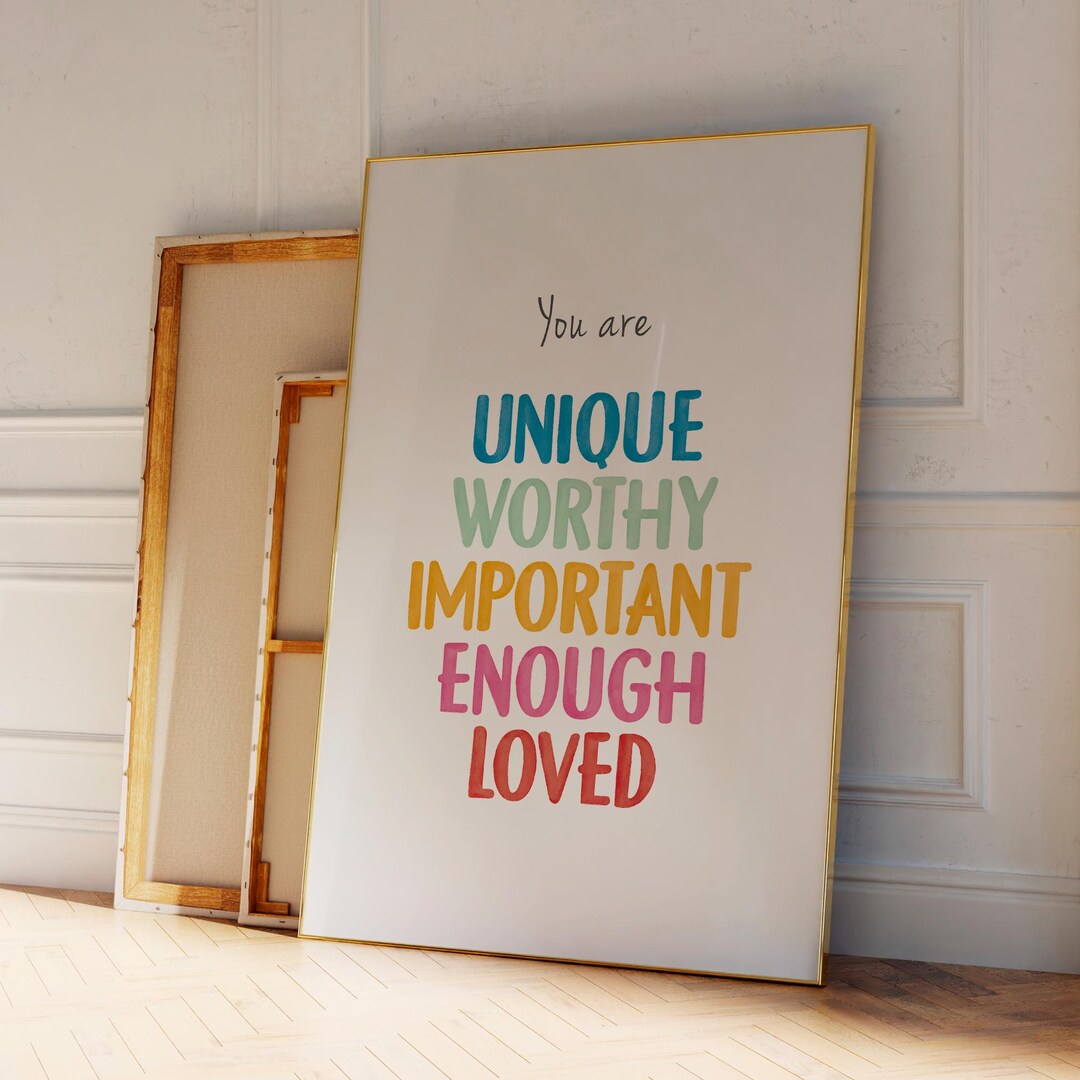 Positive Affirmations Print: Rainbow Wall Art (digital Download) - Etsy