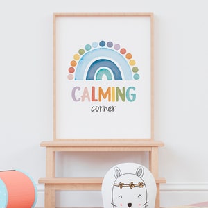 Calming Corner Poster, Counseling Office Decor, Classroom Poster, Mental Health Poster, Therapy Office, Classroom Decor, Digital Download image 2