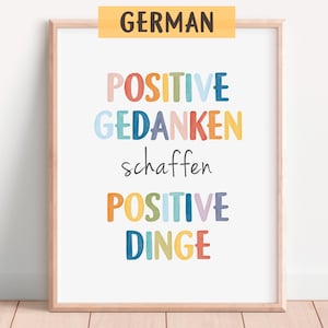 Mental Health Poster in German, Therapy Office Decor, School Counselor, School Psychology, CBT, Calming Corner, Digital Download