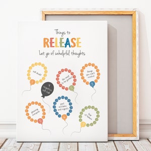 Decoración de consultorio de terapeuta, TCC, arte para orientación escolar, póster de salud mental, póster de habilidades de afrontamiento, póster de atención plena, descarga digital