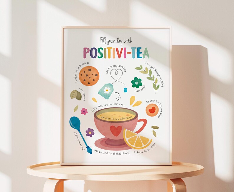 growth mindset poster for kids playroom with cheerful illustrations