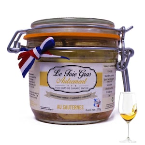 Artisanal foie gras with Sauternes (white wine) – no preservatives, additives, or colorings. Pure, refined, and 100% natural taste! Excellent