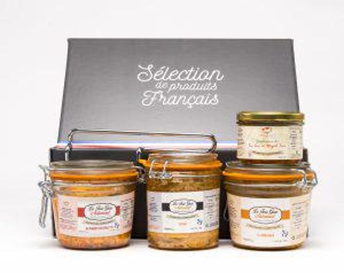 Ziburu box: Plain foie gras, Espelette pepper, Armagnac & smoked duck breast. French production without preservatives