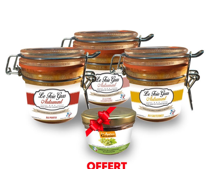 Chingudy assortment: 3 exceptional foie gras, free aperitif, artisanal quality. Gourmet, refinement, exclusivity. Enjoy it now
