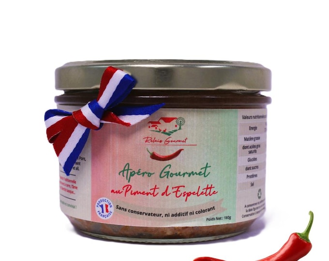 Gourmet Spreadable Appetizer with Espelette Pepper, spicy and tasty for your gourmet moments!