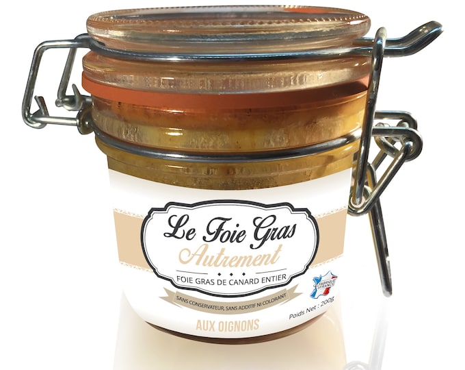 Whole Foie Gras with Sweet Onion, South-West France. Relais Gourmet artisanal delicacy. Savor the authenticity!