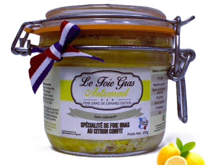 Whole foie gras with candied lemon. A perfect combination of freshness and refinement.