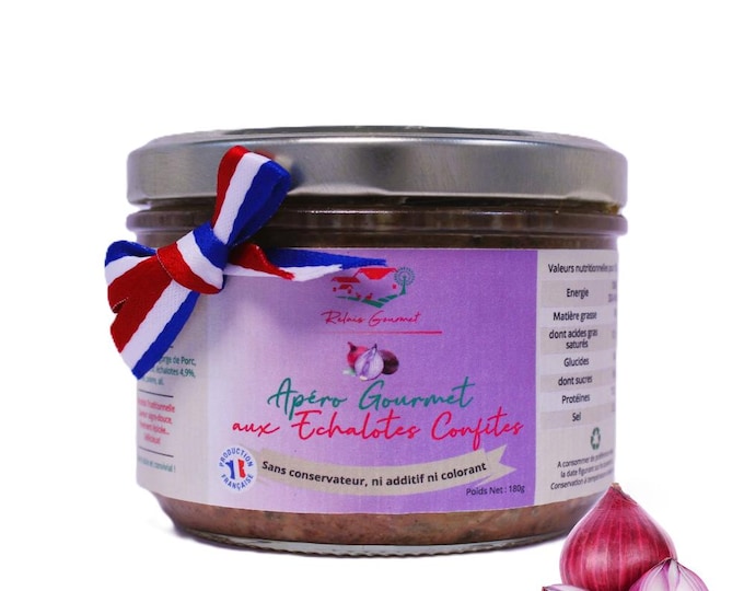 Gourmet Apéro: Candied shallot spread. A sweet and savory delight, perfect for your aperitifs!