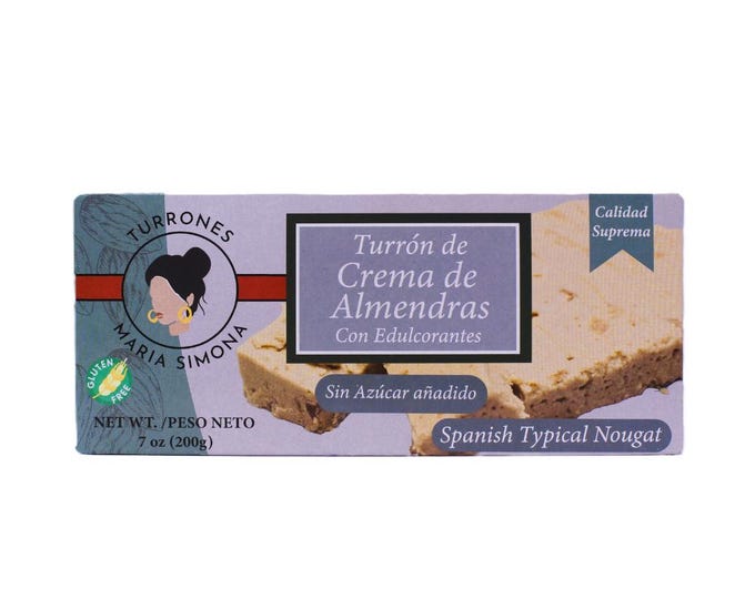 Spanish almond nougat, a crunchy, artisanal treat. Discover the sugar-free Spanish tradition.