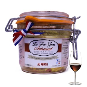 Whole Foie Gras with Port Wine, Southwest France, an exceptional delicacy. Savor luxury with Relais Gourmet.