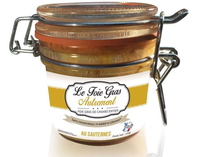 Whole foie gras with Sauternes, a delicacy from the South-West. Relais Gourmet, exceptional flavors. Fast delivery