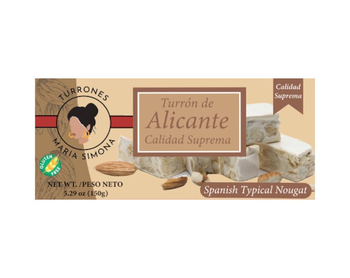 Turrón de Alicante IGP | Hard Spanish Nougat, Supreme Quality | A Tradition to Savor - Treat Yourself to the Best - Gluten Free