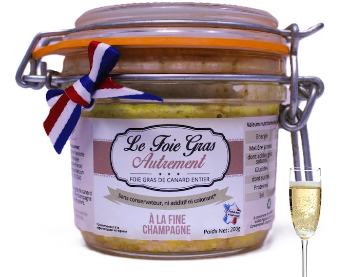 Whole Foie Gras à la Fine Champagne, Southwest, delicious and refined. Relais Gourmet: exceptional quality, authentic flavors.