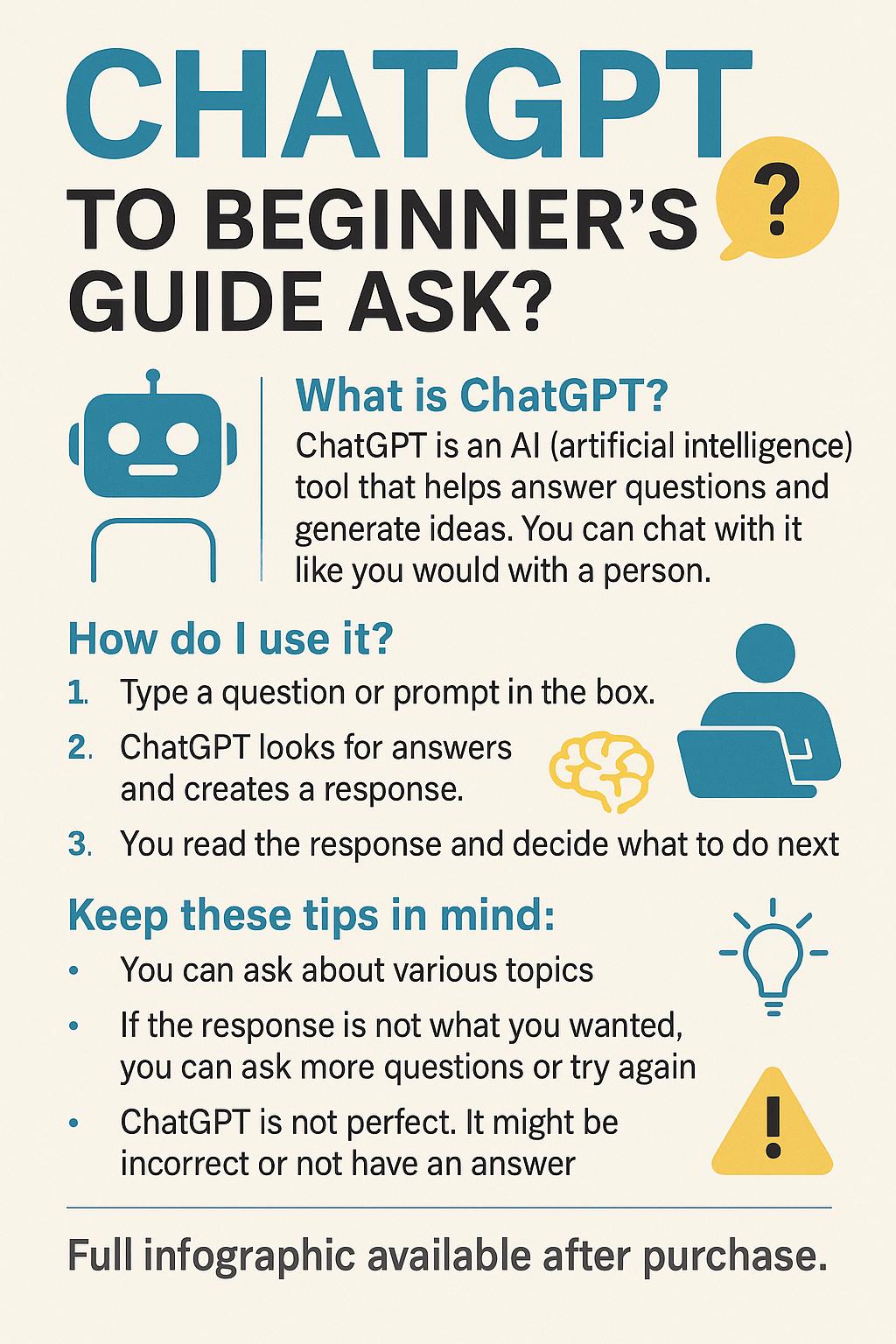 Chatgpt for Beginners – Printable AI Guide for Seniors | Easy ...