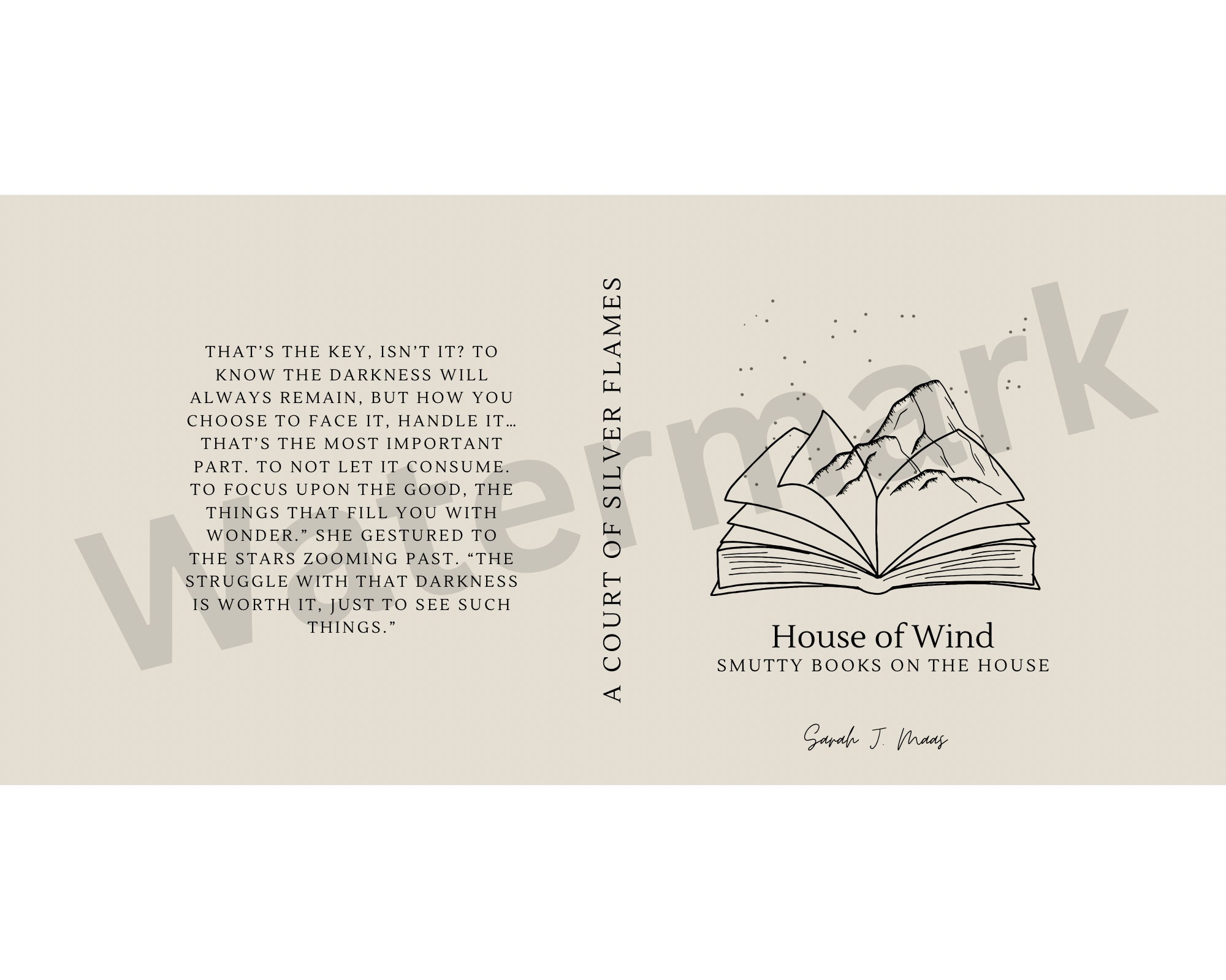 ACOTAR Digital Dust Jacket Etsy