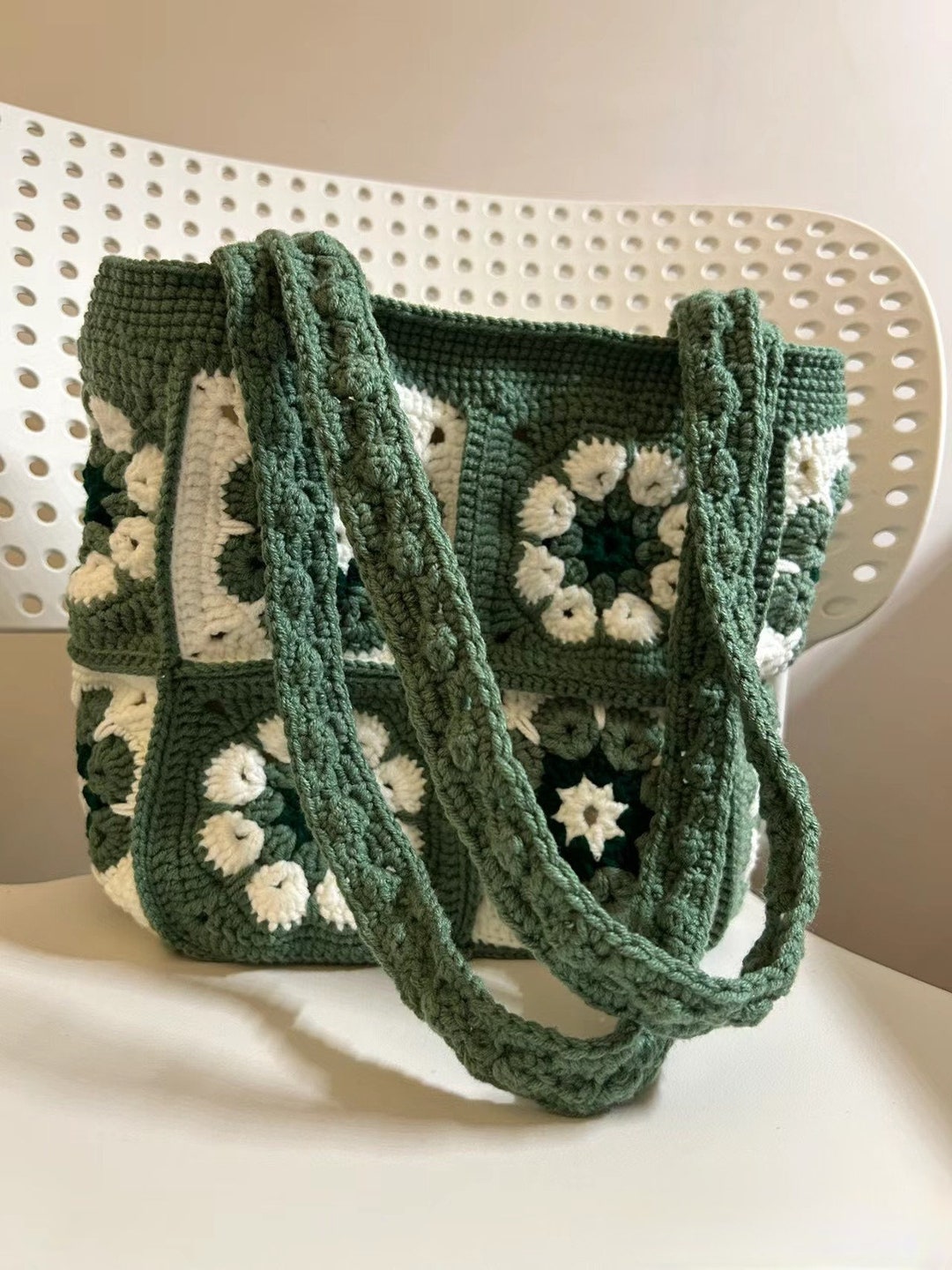 Crochet Tote Bag, Modern Crochet Bag, Shoulder Bag, Reusable Bag ...
