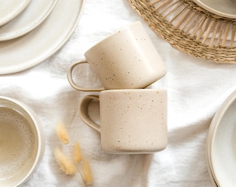Cup Eelina - Cappuccino Beige, Stoneware, Ceramic, Mug, Teacup, Coffee Cup