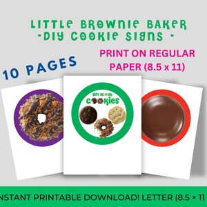 LBB DIY Girl Scout Cookie Signs - Little Brownie Baker. Download and Print!