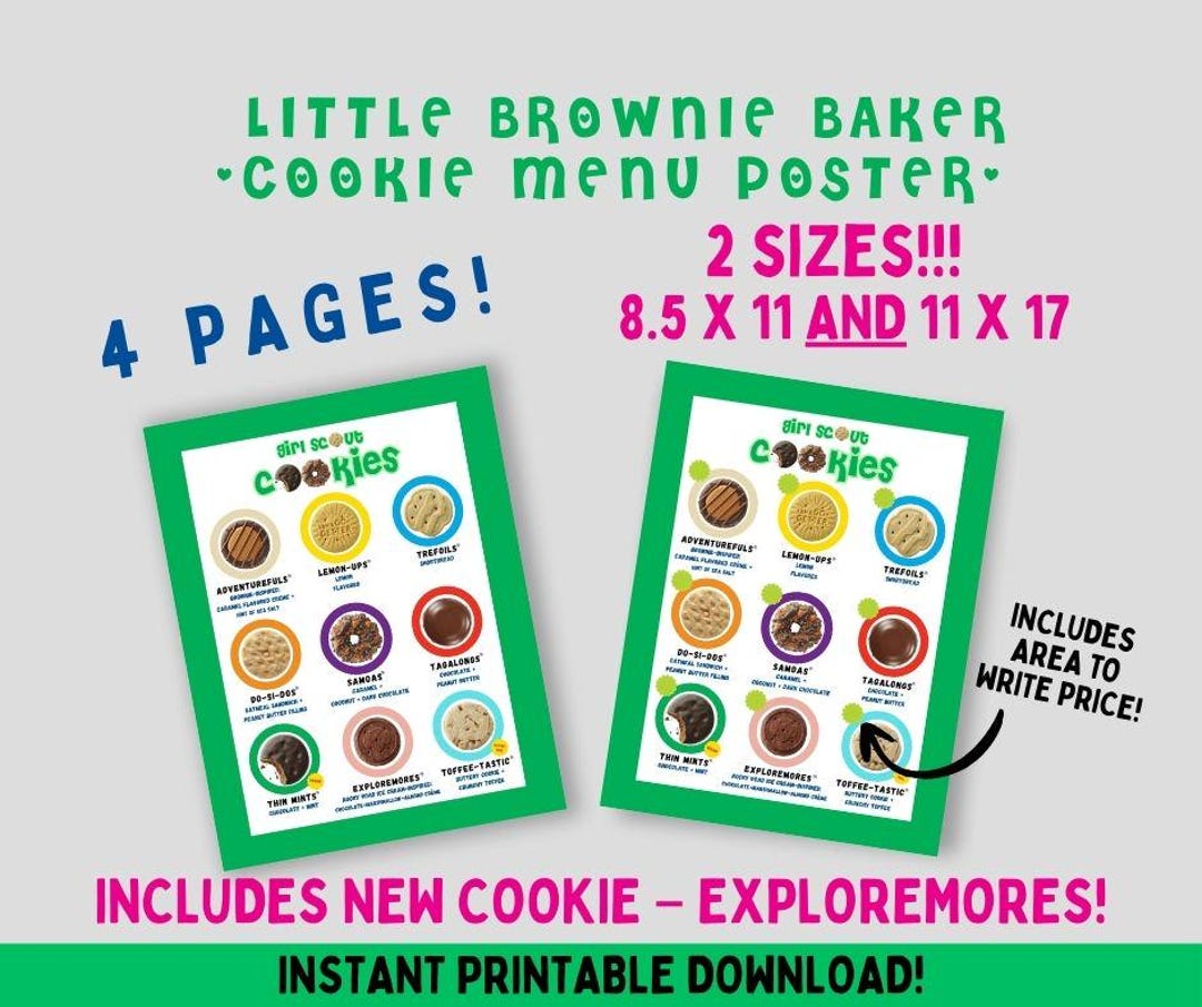 LBB Girl Scout Cookie Booth Menu Poster: (instant Digital Download ...