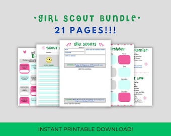 Girl Scout Troop Planner BUNDLE with 21 pages! Instant Digital Download! Ready to PRINT!