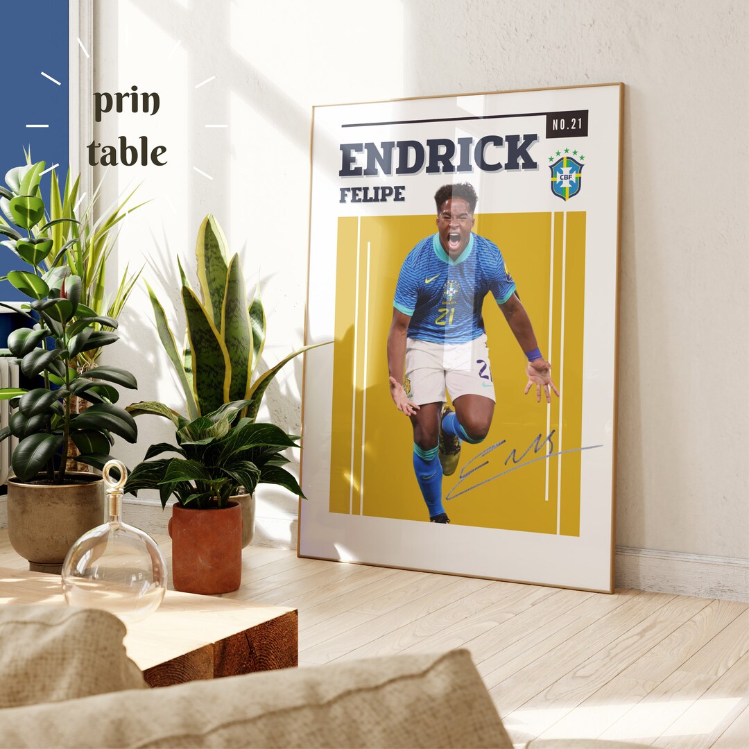 Endrick Felipe Poster,brazil Poster,goat Poster,football Art Print,mid