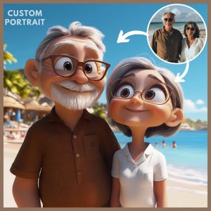 Personalisierte Cartoon, personalisierte Paar Porträt, Benutzerdefinierte Paar Porträt, Cartoon Porträt vom Foto, Geschenk für Liebhaber, Geschenk für Papa