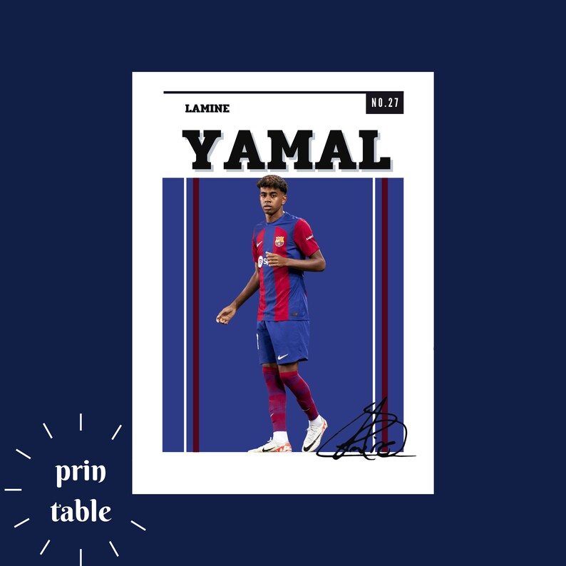 Lamine Yamal Poster,lamine Yamal Digital Poster,football Gifts,mid