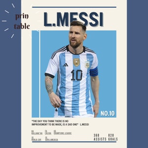 messi poster,argentina poster,Goat poster,Football Art Print,Mid-Century Modern,Uni Dorm Room,socker gift,Football Art poster,world cup zdjęcie 4