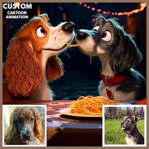 Retrato de mascota de dibujos animados personalizado, retrato de mascota de dibujos animados personalizado, animación de dibujos animados personalizada, arte de pared para amantes de las mascotas, archivo digital, regalo para mascota