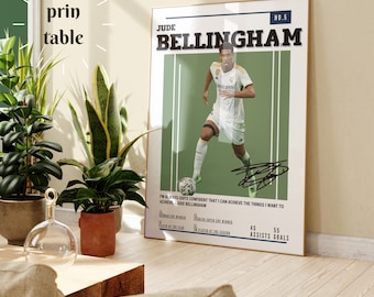 jude bellingham Poster, jude bellingham print,england Football Print, Football Poster, Soccer Poster, Sports Poster, Gift For Him,jude print