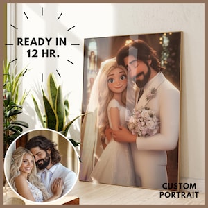 personalisiertes Hochzeitsportrait, individuelles Hochzeitsgeschenk für Paar, Hochzeit Cartoon Portrait, Hochzeitsgeschenk, individuelles Paarportrait, Geschenk für Sie