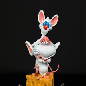 Pinky and the Brain, 3D printing,handmade and hand painted figurine
